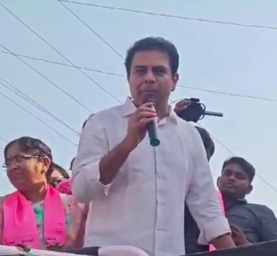 Election campaign of former minister KTR in Rajanna Sirisilla district