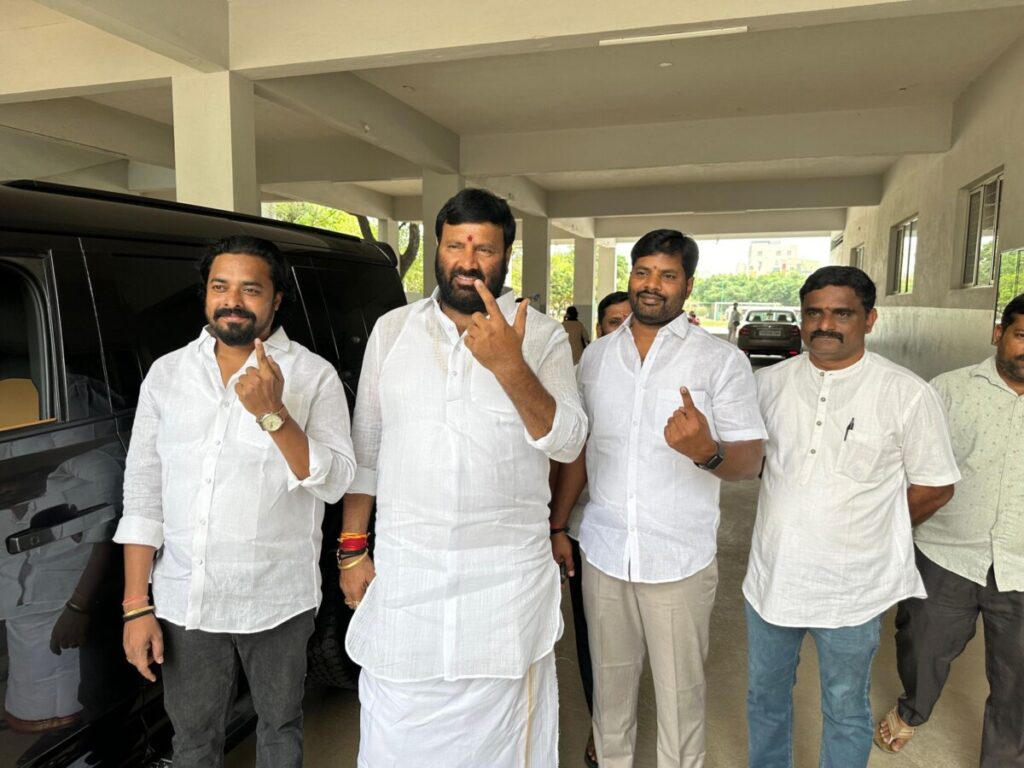 Srisailam Goud even after exercising the right to vote