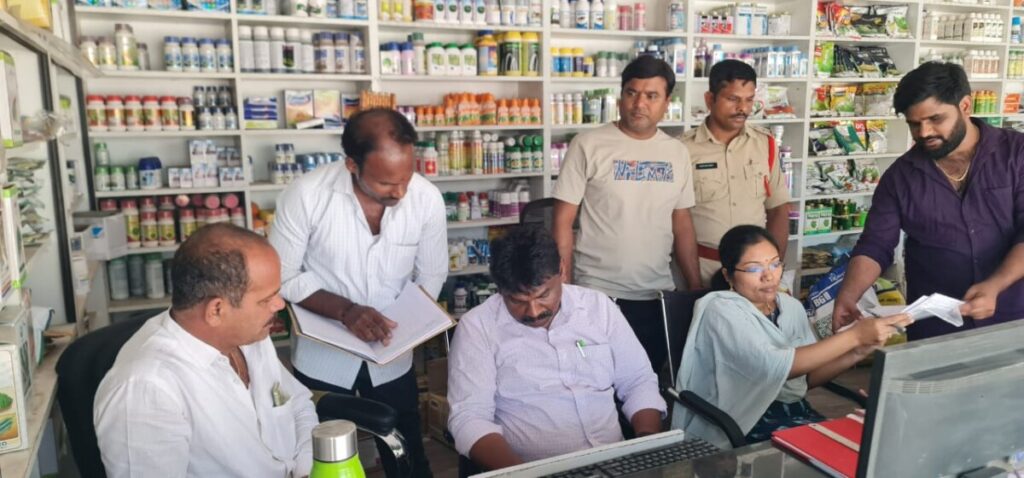 Inspections at seed dealers' shops in Shankarpally