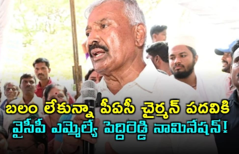 బలం లేకున్నా పీఏసీ చైర్మన్ పదవికి వైసీపీ ఎమ్మెల్యే పెద్దిరెడ్డి నామినేషన్!