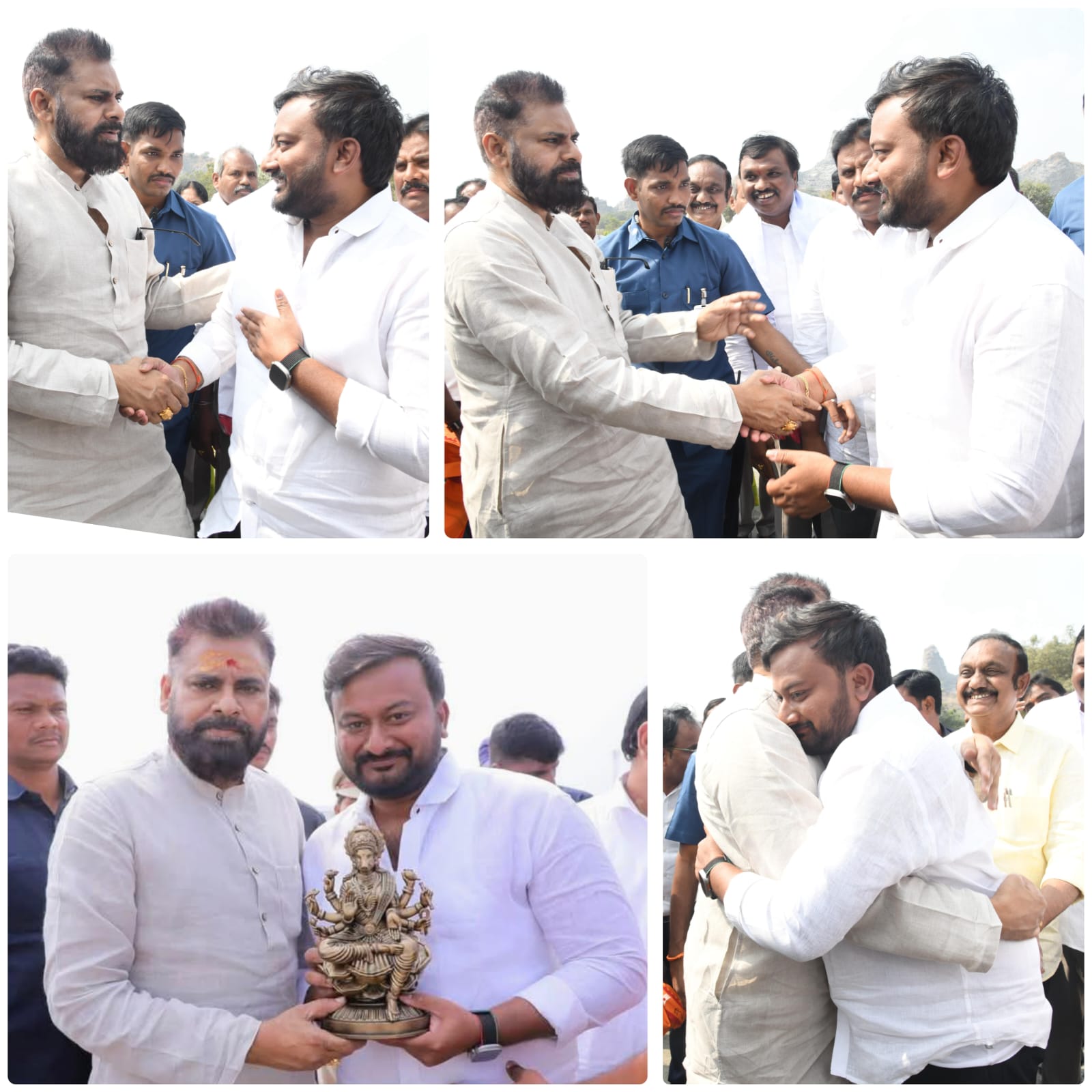 కోటప్పకొండలో డిప్యూటీ సీఎం పవన్ కళ్యాణ్ పర్యటన: చరణ్ తేజ ఘన స్వాగతం