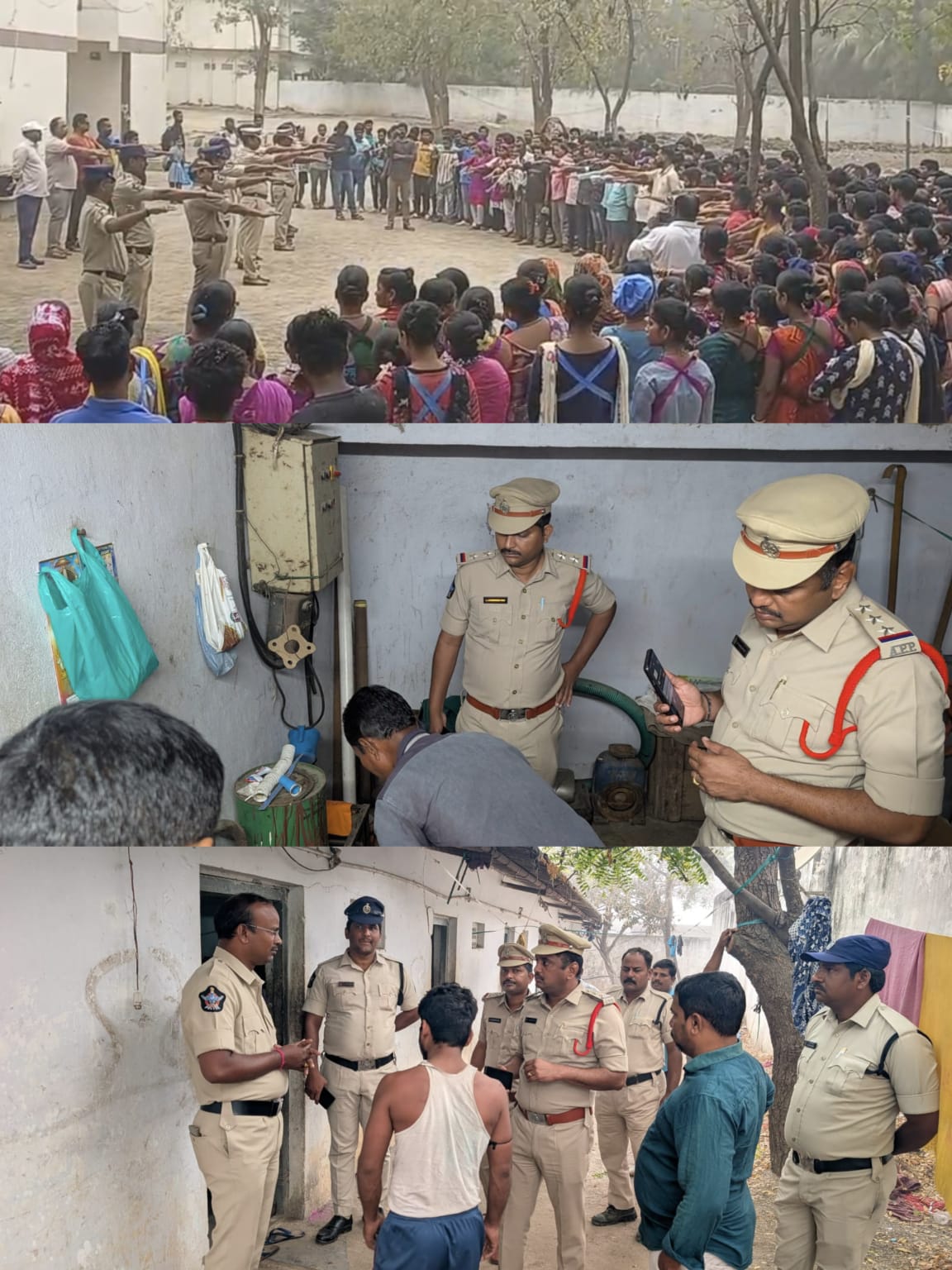 యడ్లపాడు స్పిన్నింగ్ మిల్లుల్లో పోలీసులు ముమ్మర తనిఖీలు