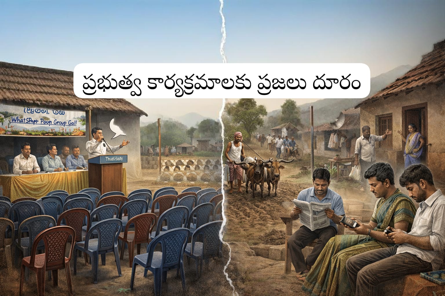 ప్రభుత్వ కార్యక్రమాలకు ప్రజలు దూరం… అవగాహన లోపమా? ప్రచార లోపమా