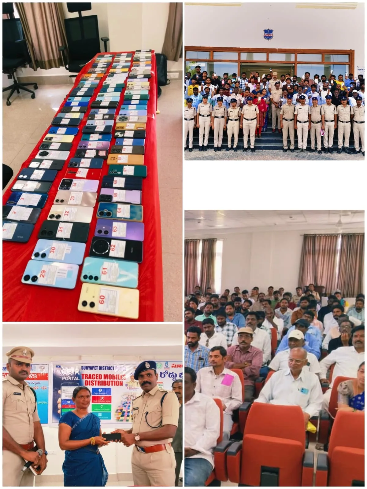 పోగొట్టుకున్న మొబైళ్ల రికవరీలో సూర్యాపేట పోలీసుల సత్తా