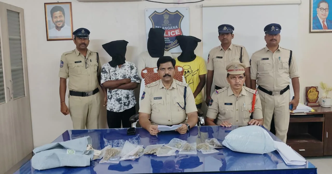 సూర్యాపేటలో ముగ్గురు గంజాయి నేరస్థుల అరెస్ట్