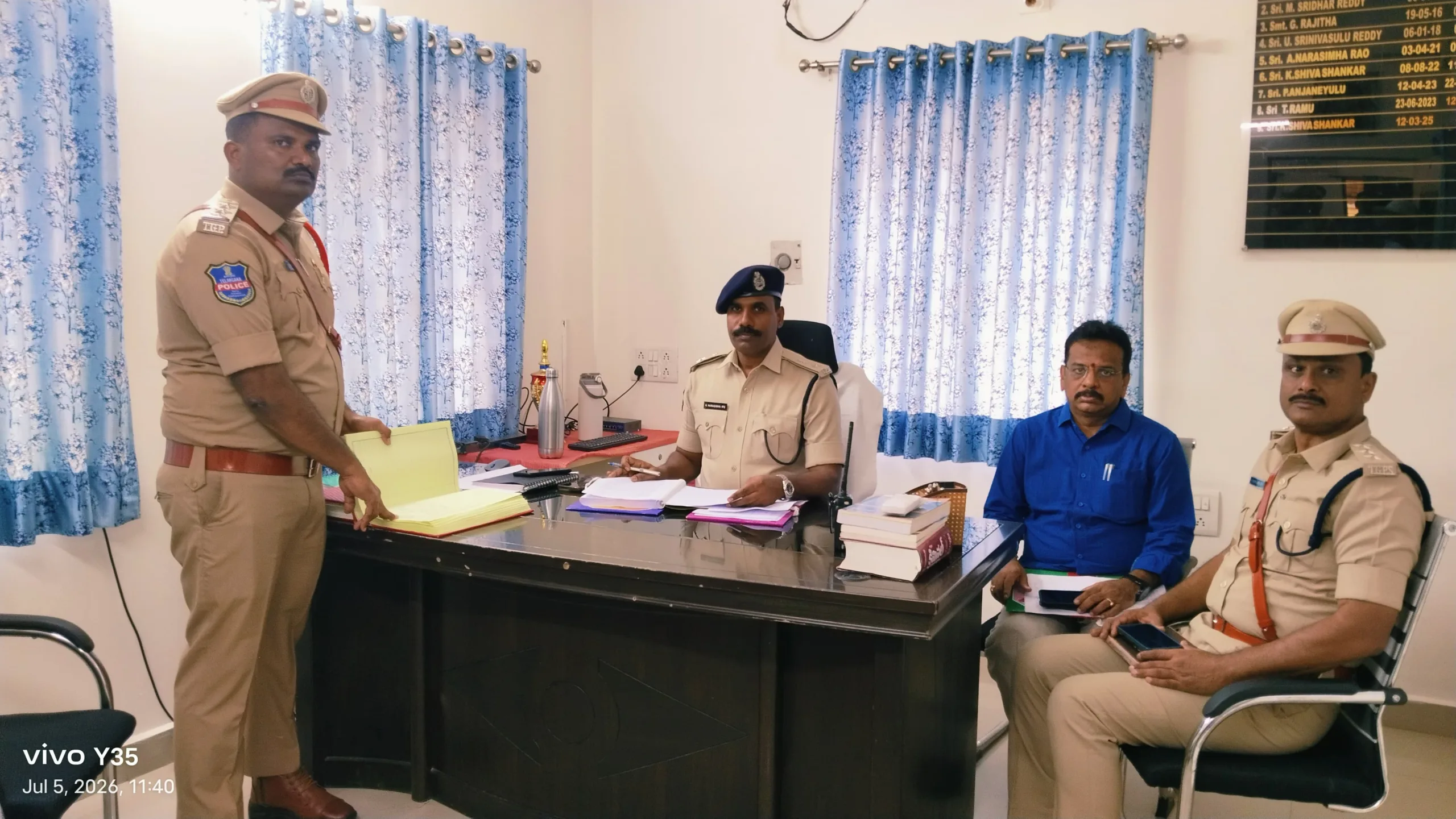 కోదాడ పట్టణ పోలీస్ స్టేషన్ ను వార్షిక తనిఖీ