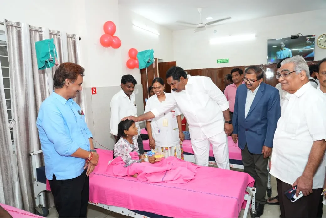 తలసేమియా చిన్నారులకు ఎమ్మెల్యే KR నాగరాజు  భరోసా…