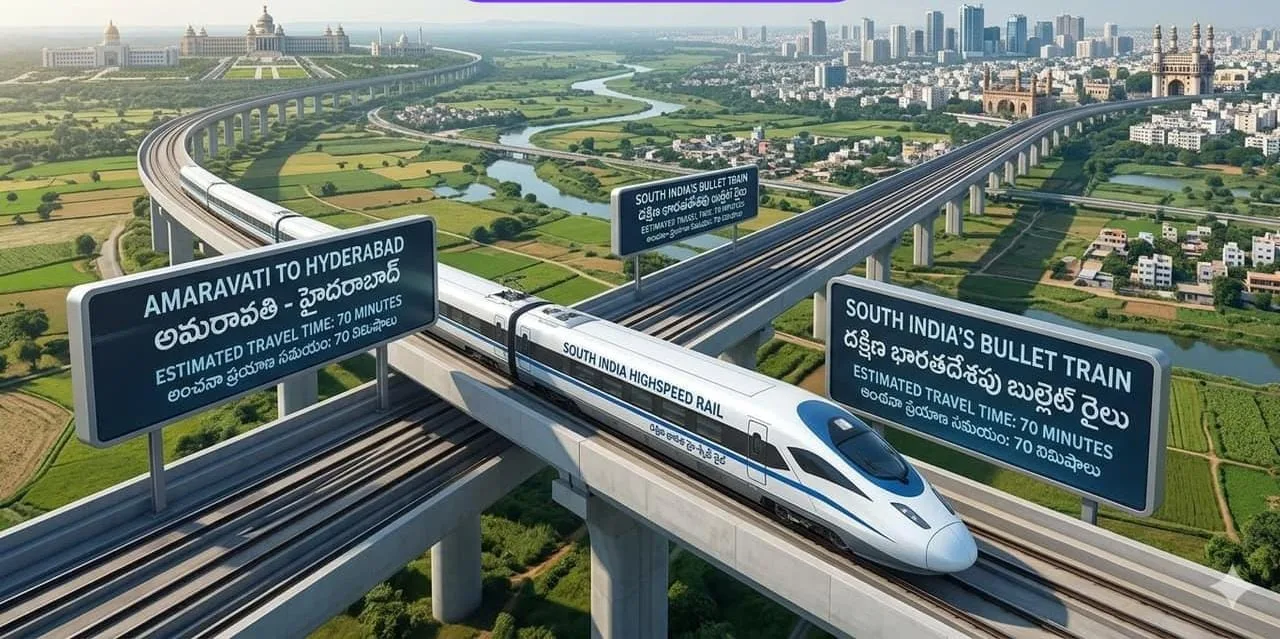 హైదరాబాద్-అమరావతి మధ్య హైస్పీడ్ రైలు