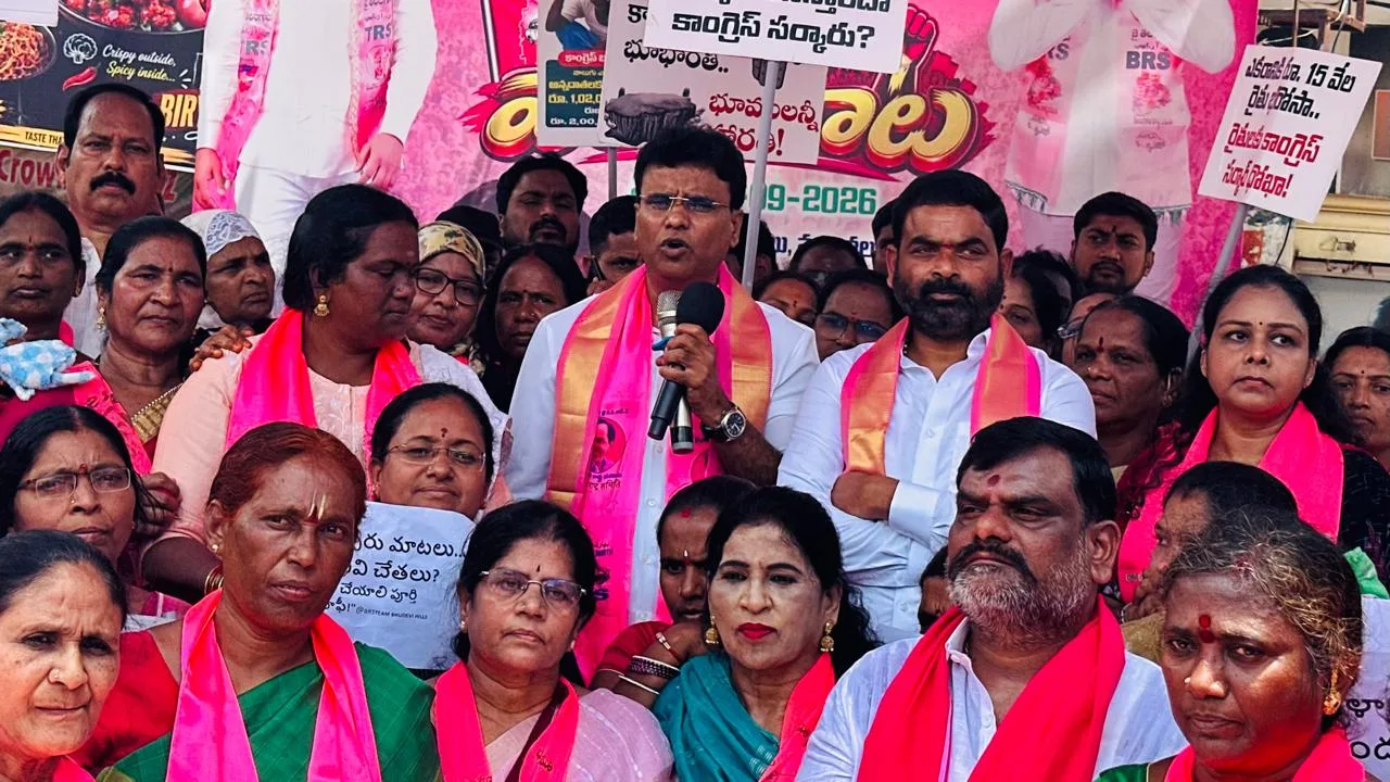 కాంగ్రెస్ దగా పాలనకు “వంటా వార్పుతో ” సెగ పుట్టించిన బిఆర్ఎస్ శ్రేణులు